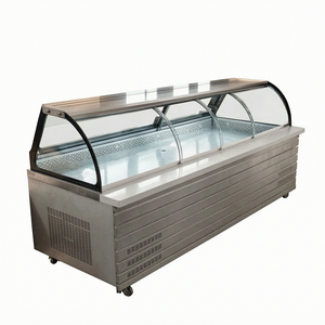 Vitrine Réfrigérée Commerciale Grande Capacité en Acier Inoxydable pour Viande Fraîche et Aliments Cuisinés – Refroidissement Mécanique - Product Image 1