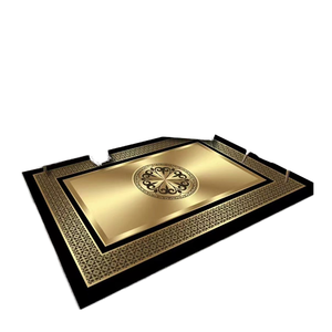 Tapis de maison moderne géométrique imprimé en 3D sur mesure, Dubai, lavable en machine, polyester, velours, antidérapant - Product Image 1