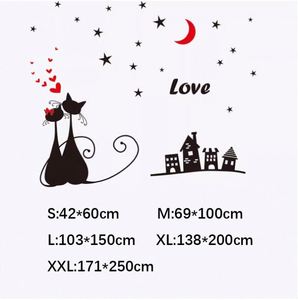 Póster Decorativo Creativo de Pareja de Gatos de Dibujos Animados para el Hogar, Arte de Pared para Sala de Estar y Dormitorio, Adhesivo Acrílico para Pared - Product Image 6