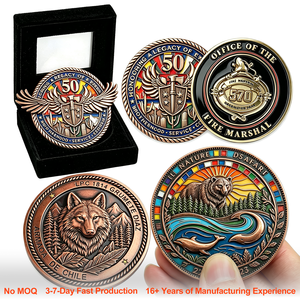 Pièces de monnaie personnalisées du Chili avec étui de rangement, fabrication économique en alliage de zinc 3D, laiton, émail, or, argent, pièces de monnaie souvenirs, pièces de monnaie de défi en métal - Product Image 1