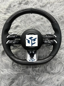 Volant en cuir et fibre de carbone personnalisé en gros pour Mercedes-Benz <span class=keywords><strong>2022</strong></span> Nouveaux modèles CLS GLE W213 W238 W205 W222 W463 W167 G63 <span class=keywords><strong>Classe</strong></span> C C63 - Product Image 3