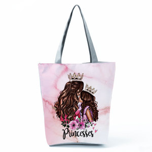 Bolso de mano con estampado de dibujos animados de <span class=keywords><strong>Super</strong></span> Mama, bolsos de hombro reutilizables para mamá y bebé, bolsos informales para mujer, bolsa de compras portátil, bolsa de viaje para la playa - Product Image 1