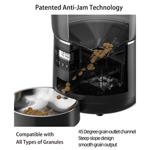 Pemberi makan hewan peliharaan cerdas kontrol App Dispenser makanan kucing anjing mangkuk tunggal kamera WiFi tahan air bertenaga baterai baja tahan karat - Product Image 4