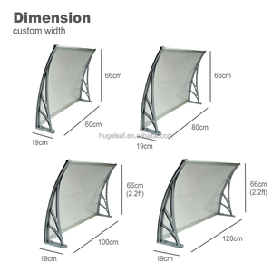 Voordeur Raam Tuinhuisje Duurzaam Frame Polycarbonaat Luifel - Product Image 2