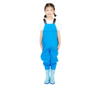 KC Blue Kids impermeabili trampolieri da pesca in pvc stivali da wading da ragazza con scarpe da pioggia - Product Image 4