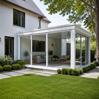 Serre en verre préfabriquée Mexin en aluminium pour véranda, jardin, patio et enclos de piscine