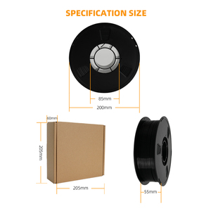 Filamento para Impresión <span class=keywords><strong>3D</strong></span> PLA PETG Monocromático, Filamentos para Impresión <span class=keywords><strong>3D</strong></span> PETG TPU ABS, Varillas de Plástico Extruido Negras, Accesorio para Impresoras <span class=keywords><strong>3D</strong></span> - Product Image 3