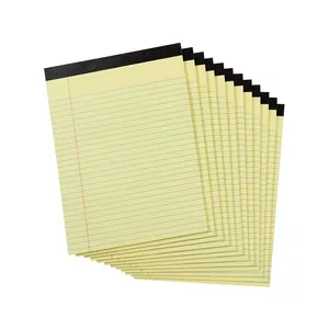 Benutzer definierte 50 Blatt Standard gelbe Legal Pads Wide Ruled Office Student Notepad