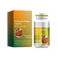 Capsules de Cordyceps Militaris Changxing en marque privée OEM, 350 mg, complément immunitaire