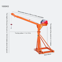 Grue à câble électrique Monkey Lift 500 kg 1000 kg Mini grue portable à câble métallique Moteur Métal Neuf Utilisation en usine de fabrication à domicile Construction