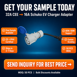 <span class=keywords><strong>Adaptateur</strong></span> de chargeur EV prise CEE <span class=keywords><strong>32A</strong></span> <span class=keywords><strong>vers</strong></span> prise Schuko <span class=keywords><strong>16A</strong></span> pour station de chargeur de voiture de véhicule électrique - Product Image 4