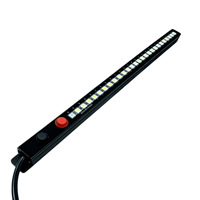 Lampu LED Camping 12V, Strip Lampu Magnetik Kaku, Warna Amber Merah Putih Hangat, Lampu Bawah Kabinet dengan Saklar untuk RV CampeVan