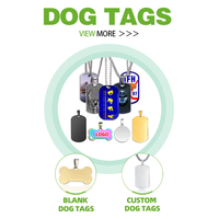 Individuelles Logo gravieren ID Dienst Identifikation Qrcode geräuscharmer Qr-Code Metallhandwerk individuelle Hundemarken für Hunde