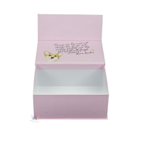 Boîte de rangement cosmétique en carton rigide rose avec logo personnalisé et insert en mousse pour coffret cadeau de soins de la peau et de maquillage