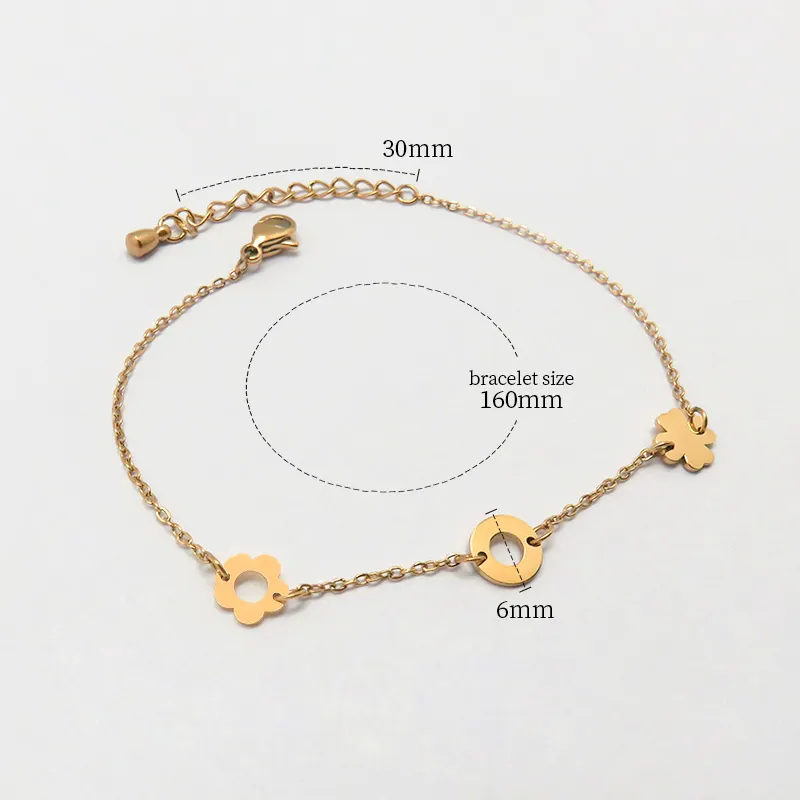 Fabricant de bijoux variété minimaliste bracelets porte-bonheur pour femmes bracelet en acier inoxydable bijoux bracelets de mode bijoux