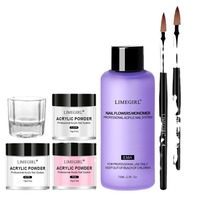 Kit de poudre de cristal pour nail art en gros d'usine, kit de vernis à ongles en gel pour soins des pieds avec lampe UV, décoration rapide des ongles