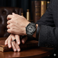 Montre pour homme de luxe, sport, affaires, chronographe, bracelet en acier inoxydable, aiguilles lumineuses, mouvement mécanique