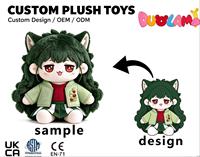 Poupée en peluche personnalisée, poupée en peluche douce de personnage d'anime, jouet en peluche sur mesure OEM ODM pour collection ou cadeau
