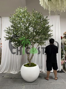 Arbre d'<span class=keywords><strong>olivier</strong></span> artificiel <span class=keywords><strong>de</strong></span> 280 cm (9 pieds) fait à la main, respectueux <span class=keywords><strong>de</strong></span> l'environnement, en <span class=keywords><strong>pot</strong></span> <span class=keywords><strong>pour</strong></span> une utilisation en intérieur/extérieur, hôtels, cafés - Design moderne - Product Image 2
