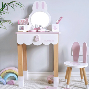 Juego de <span class=keywords><strong>tocador</strong></span> de maquillaje de princesa rosa de estilo nórdico para niñas, juguete de simulación, regalo de cumpleaños para niñas - Product Image 2