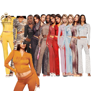 Nuovi Completi Trendy da Donna: <span class=keywords><strong>Giacca</strong></span> Crop con Cappuccio Stampata <span class=keywords><strong>e</strong></span> Pantaloni Lunghi, Set Casual a Due Pezzi con Cappuccio, Abbigliamento Femminile 2026 - Product Image 2