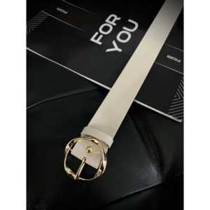 Ceinture en cuir véritable Fiori, cuir de vache, couleur unie, boucle à ardillon décontractée, design géométrique, ceinture pour femme - Product Image 1