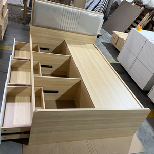 Letti Singoli di Nuovo Design con Struttura a Cassa in Legno per Dormitorio, Appartamento e Camera da <span class=keywords><strong>Letto</strong></span> per Bambini, Ragazzi e Studenti - Product Image 2