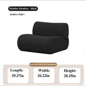 Modern kumaş modüler kesit koltuk takımı-özelleştirilebilir renkler/boyutlar/Logo çeşitli yaşam alanları için kolay taşıma uyarlanabilir - Product Image 3