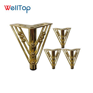 أريكة بتصميم جديد من الأعلى ، أرجل أريكة أرجل معدنية ذهبية ، أرجل أريكة مثلثة - Product Image 3