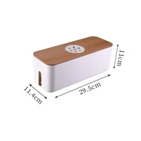 Boîte de gestion des câbles en plastique ABS, organiseur de multiprises, boîte de rangement pour câbles de bureau, pour la maison et le bureau