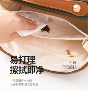 Bolsa de Cosméticos de Gran Capacidad, Impermeable, con Doble Abertura, Boca Ancha, para Viaje, con Asa Suave - Product Image 3