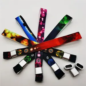 Custom Sublimation Elastic Wristband Fashion Printed Polyester Elastic Wrist Band Bracelet With Logo