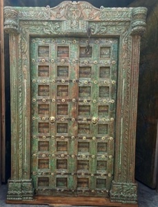Puertas indias antiguas vintage, puertas antiguas, muebles de reproducción, puertas antiguas, madera recuperada, hecho a mano, forma y tamaño personalizados - Product Image 6