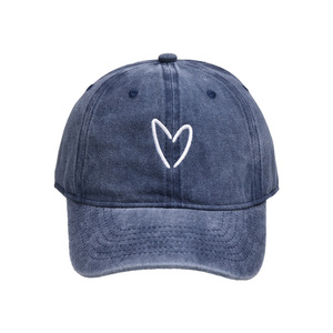 Moda deporte al <span class=keywords><strong>aire</strong></span> libre gorras de béisbol hombre mujer Simple <span class=keywords><strong>amor</strong></span> corazón bordado Denim Snapback gorra camionero pareja sombreros deportivos - Product Image 4