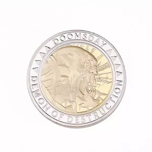Moneda de la suerte Oem Odm, moneda de oro y plata personalizada, recuerdo, antiguo, grabado, estampado, monedas gratis de Metal