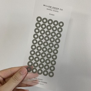 durable transparent PVC personnalisé à onglets poche pour monnaie clair catégorie autocollant étiquette à onglet personnalisé - Product Image 1