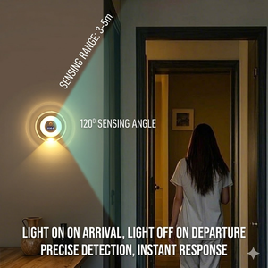 Lampada da Parete LED Moderna <span class=keywords><strong>e</strong></span> Intelligente, Ricaricabile USB, a Batteria, con Telecomando, Luce Notturna Bianca Calda per Camera da Letto - Product Image 3