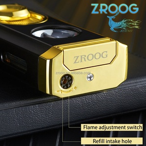 Encendedor de antorcha de chorro de triple llama 2024 con soporte y cortador de cigarros, nuevo producto para uso de cigarrillos y cigarros para obsequios - Product Image 5