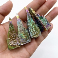 Vente en gros de pyramides de bismuth, artisanat en cristal, minéraux bruts colorés arc-en-ciel