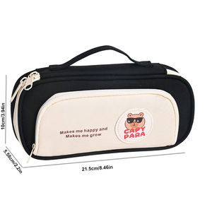 Mittels chüler Bleistift beutel Große Kapazität Stift Schreibwaren Tasche Leinwand Bleistift Fall für die Schule - Product Image 1