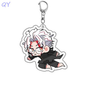 QY Custom Anime Style Acrylic Keychain Double Sided Printed Clear Chibi Character Key Ring Cute <b>Bag</b> <b>Charm</b> - Product Image 4
