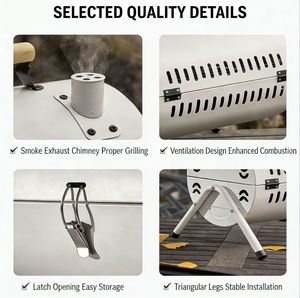 เตาบาร์บีคิวถ่านอเนกประสงค์ 2 in 1 แบบพับ<span class=keywords><strong>ได้</strong></span> สำหรับกิจกรรมกลางแจ้ง เดินป่า และปาร์ตี้ท้ายรถ - Product Image 3