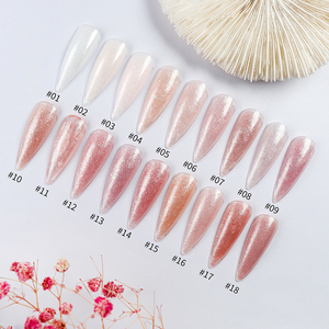 KLANA Gel de construction rapide pour extension d'ongles 30g, Gel sculptant rose pailleté effet cristal pour Nail Art, Gel de construction Flowder Field - Product Image 4