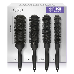 Brosse à cheveux professionnelle en céramique et nylon ionique à étiquette privée avec un long manche allongé pour cheveux longs - Product Image 3