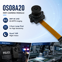 Module de caméra MIPI 8MP 4K 60FPS OS08A20 2.0um à pixels larges HDR Nyxel Vision nocturne NIR pour vision industrielle portable 1/1.8" CMOS