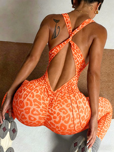 Nuova Moda Estiva: Tuta Intera da Yoga per Donne, Senza Maniche, Scollo a V, Aderente, Sportiva - Product Image 2