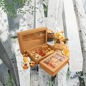 Caja de Embalaje con Base y Tapa de Papel Kraft, Ventana de PET/EVA, Forro de Esponja, Grabado en Relieve y Reciclable, para Exhibición de Alimentos y Almacenamiento de Azúcar - Product Image 3