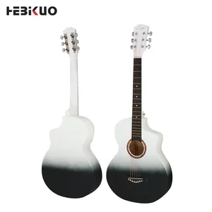 HEBIKUO M3801 38 인치 고품질 Basswood 합판 다양한 색상 성인 어린이 초보자 어쿠스틱 기타