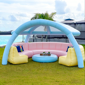 Set Divano Gonfiabile con Tettoia e Sedute, Perfetto per Giardino, Spiaggia, Piscina e Campeggio - Product Image 4