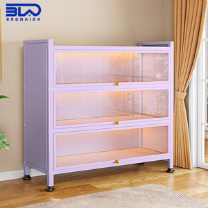 Vitrine en métal avec portes en verre pour <span class=keywords><strong>magasin</strong></span> duty-free d'aéroport, présentation <span class=keywords><strong>de</strong></span> cosmétiques, <span class=keywords><strong>de</strong></span> spiritueux et <span class=keywords><strong>de</strong></span> produits cadeaux - Product Image 1